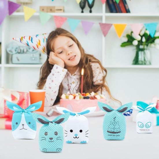 5 stuks SET kleine Pasen cadeauzakjes Pasen knutselen natuur bruin 16,5 x 26 x 6,6 cm - grappige paaszakjes verpakking kinderen volwassenen als paasnest give away geschenken hazenoren