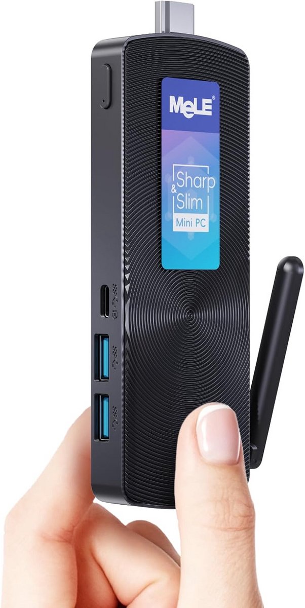 Stille Mini PC Stick met Alder Lake N100 Processor, 8GB RAM en 128GB Opslag