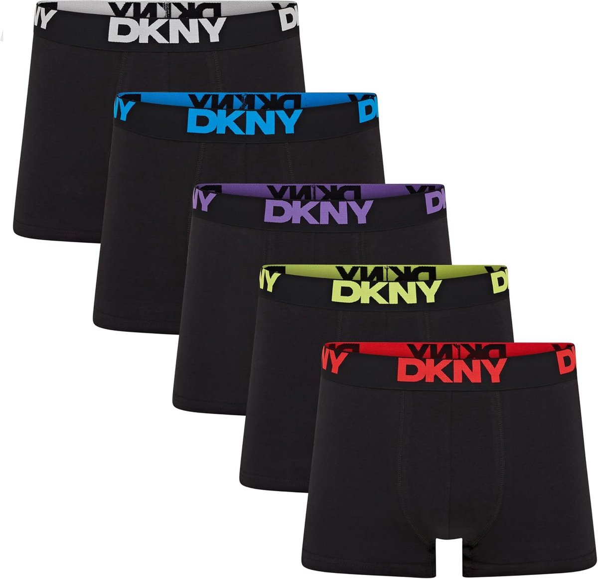Heren Boxershorts Pack van 5 in Katoen met Elastische Tailleband
