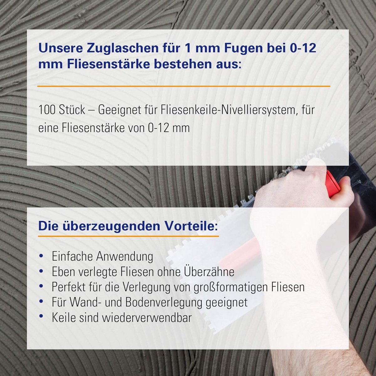Tegelafstandhouders voor 1 mm Voegbreedte - Nivelleringssysteem Hulpstukken