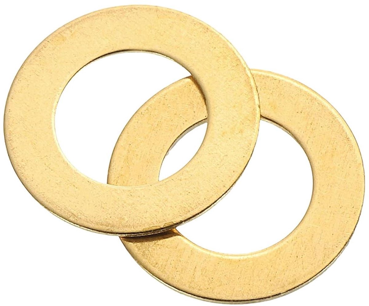 Ronte - Set van 80 sluitringen 14 mm x 0,5 mm messing assortiment - platte borgringen afdichtring - metalen schijven voor schroeven bouten moeren