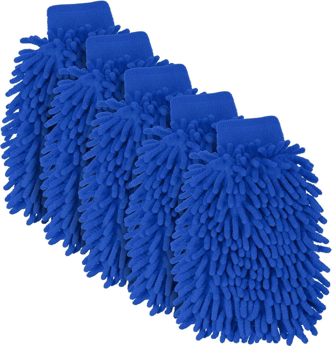 5-delige washandschoen chenille microfiber aan beide zijden krasvrije handzeep
