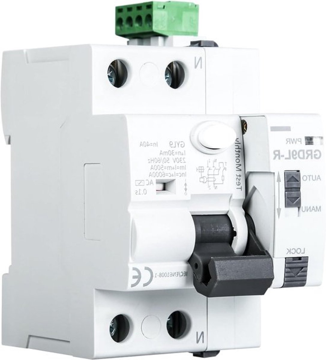 Intelligente stroomschakelaar automatische herinschakeling GRD9L-R RCCB 2P 40A 30 mA AC type Fi stroomonderbreker