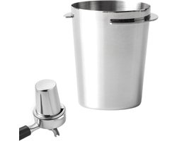 Ronte - Doseerbeker voor Espresso, Koffieaccessoire voor Barista, Roestvrijstalen Koffiedosseerbeker 54mm, Accessoires voor Espressomachine, Thuis en Café