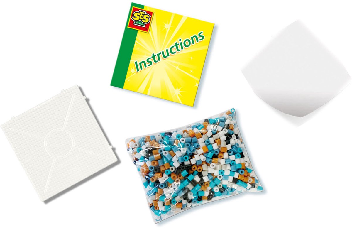 SES Creative Beedz Strijkkralen Set - Pooldieren - Vanaf 5 Jaar - 2100 Stuks - Knutselen - PVC-Vrij - Schoencadeautjes Sinterklaas — afbeelding 6