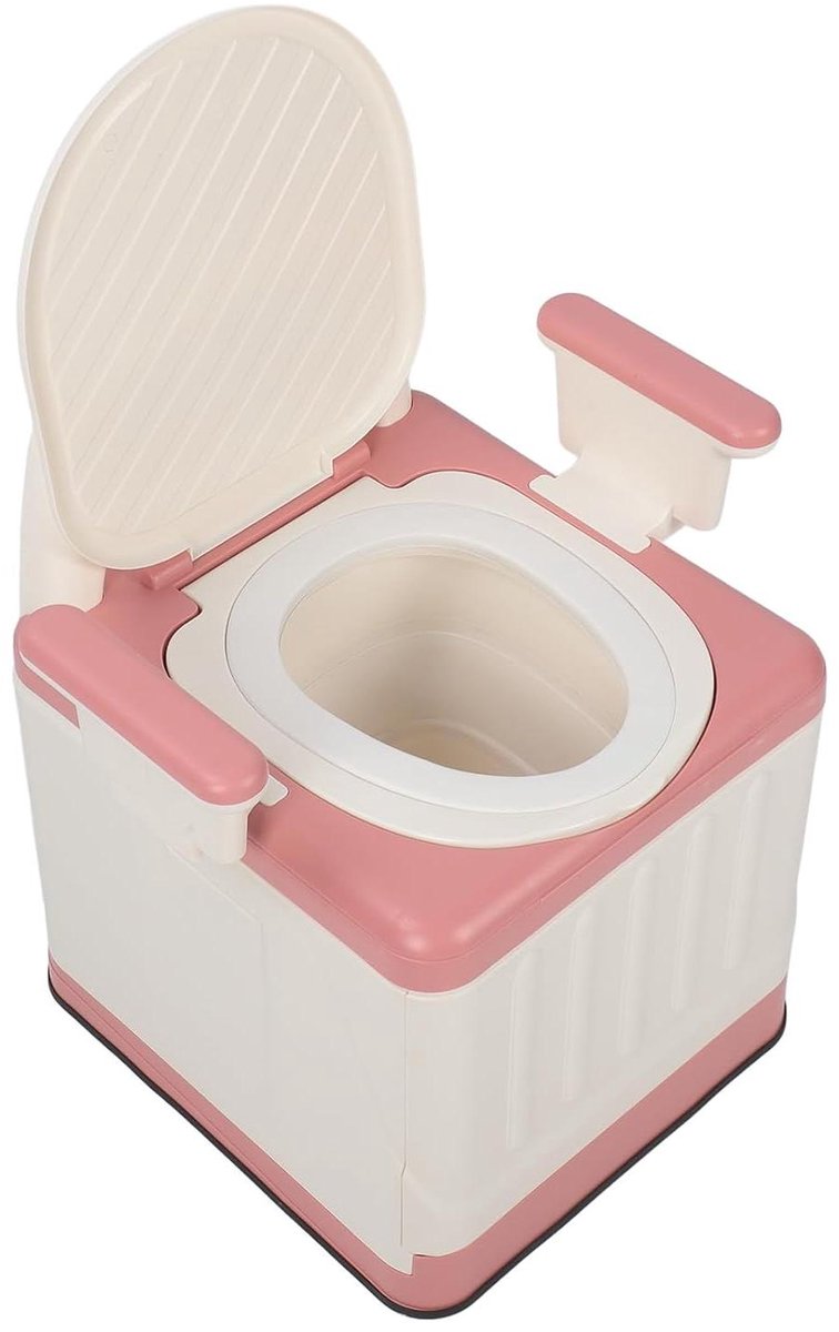 Ronte - Draagbaar Toilet volwassenen, Bed Wc, afneembare armleuningen, antislipbasis, opvouwbaar met hoge gewichtscapaciteit, dubbele afdichtingsdeksel voor volwassenen, zwangere vrouwen - Comfortabel en praktisch.