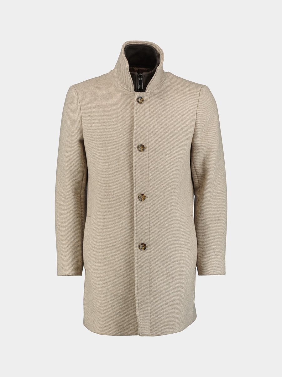 Bos Wollen Jas Beige Quinsy Coat 25301QU52BO/820 sand
