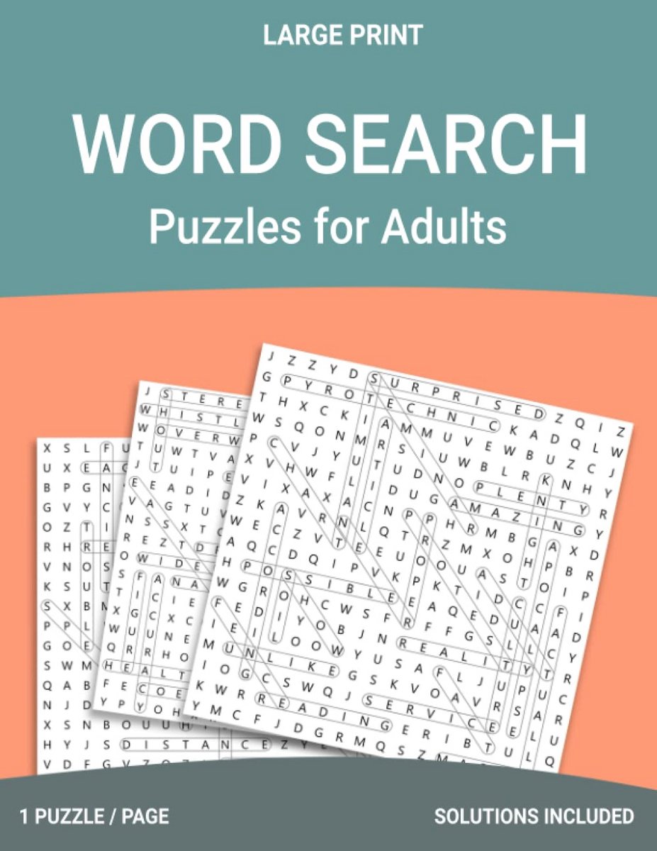 Grote Letter Woordzoekers voor Volwassenen en Senioren: 150 Puzzels in Activiteitenboek