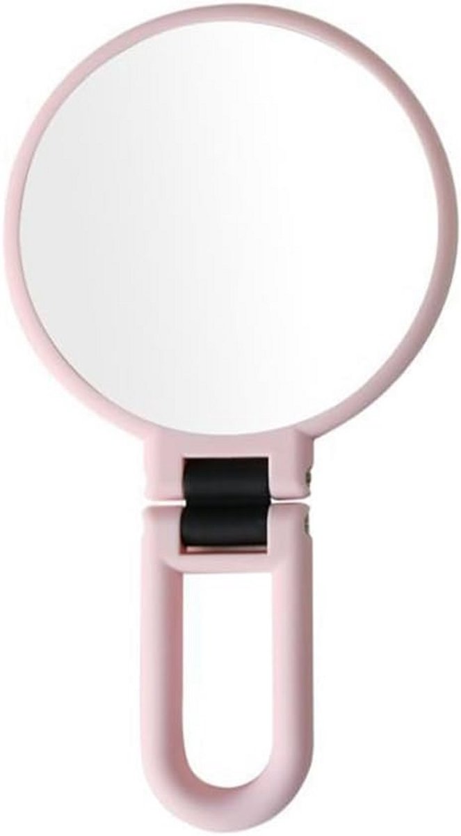 Dubbelzijdige tafelspiegel 1x 10x vergrootglas make-upspiegel roze