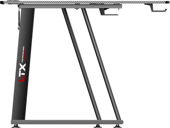 Gaming Tafel L - met Koptelefoonhouder en Bekerhouder van Merkloos — afbeelding 3