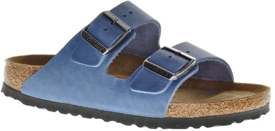 Slippers Birkenstock Arizona Dusty Blue Coupe étroite | Bleu | Nubuck | Taille 43
