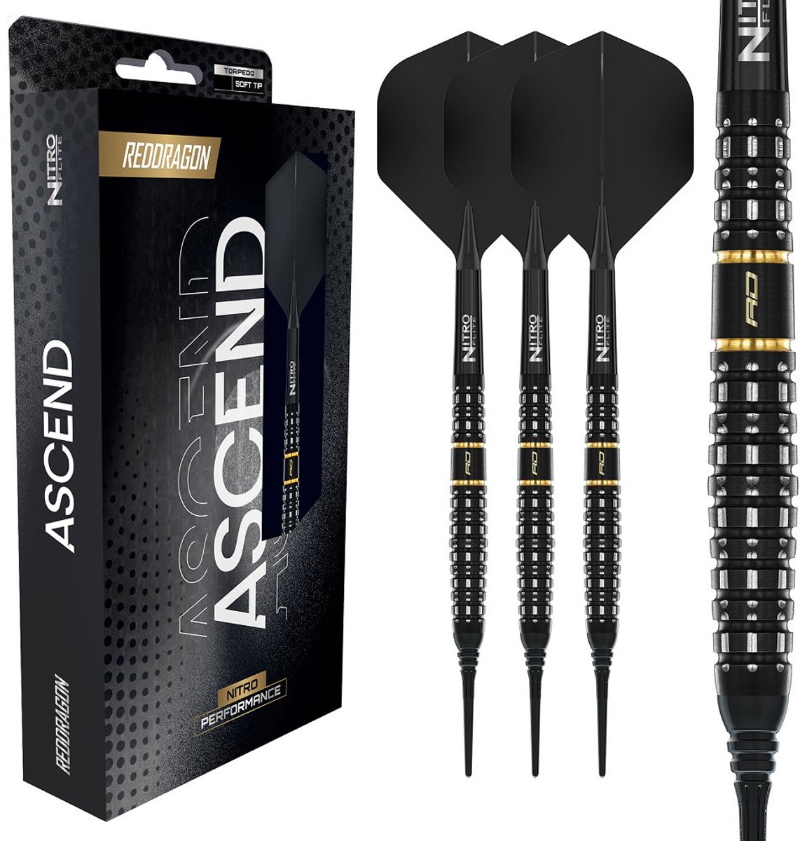 Red Dragon Ascend Torpedo 90% - Soft Tip Dartpijlen