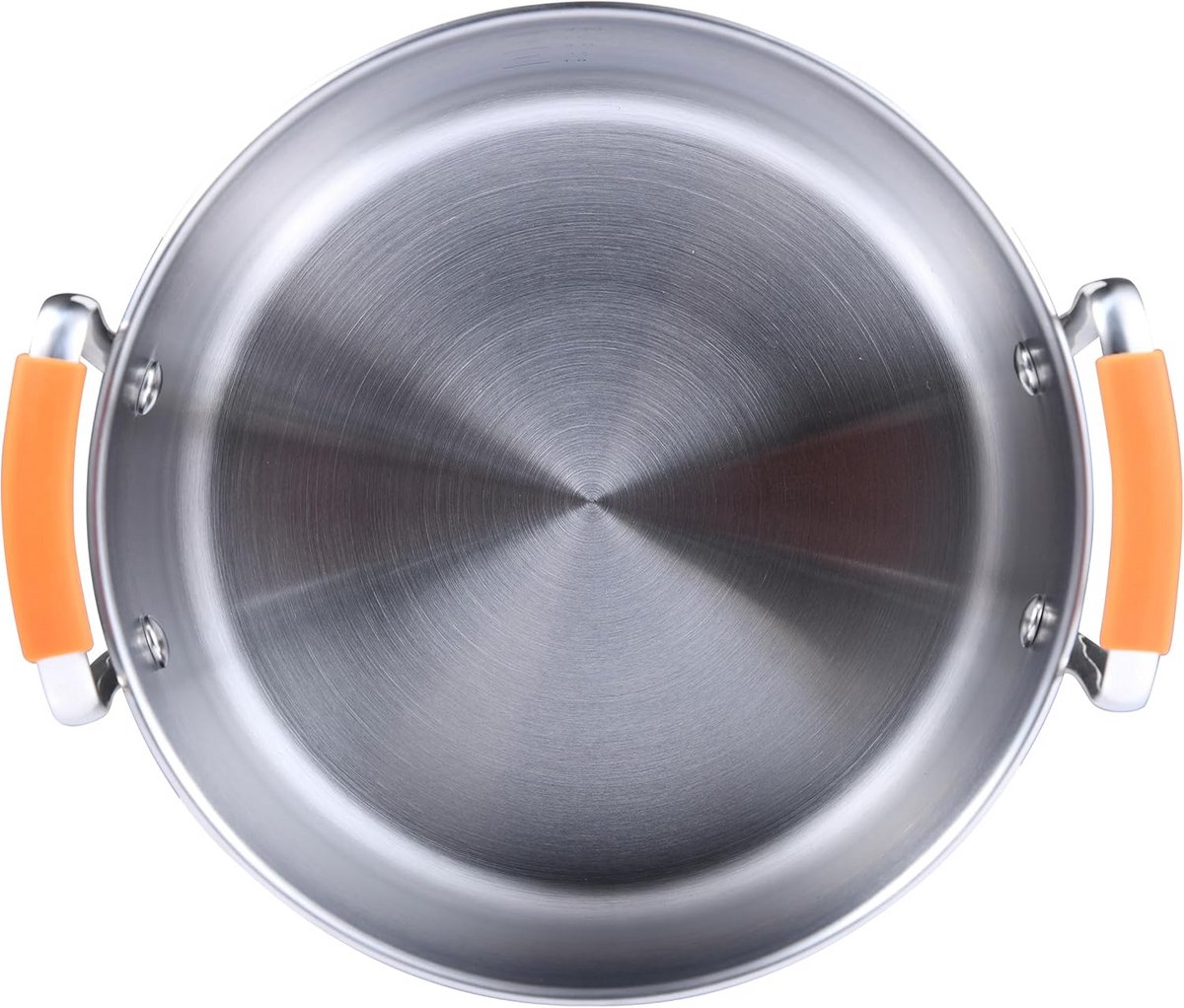 RVS kookpan 20 cm met deksel voor inductie en alle kookplaten