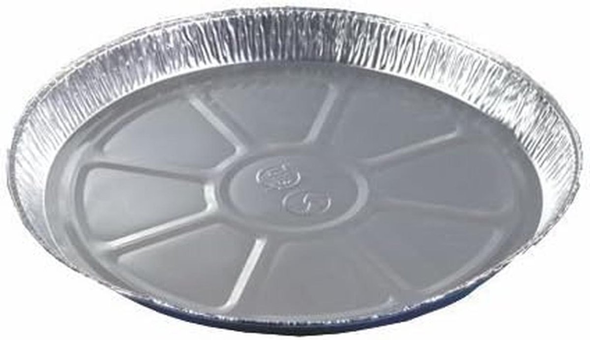 Aluminium ronde bakvormen 27 cm - 2.3 cm hoog - Set van 10 stuks