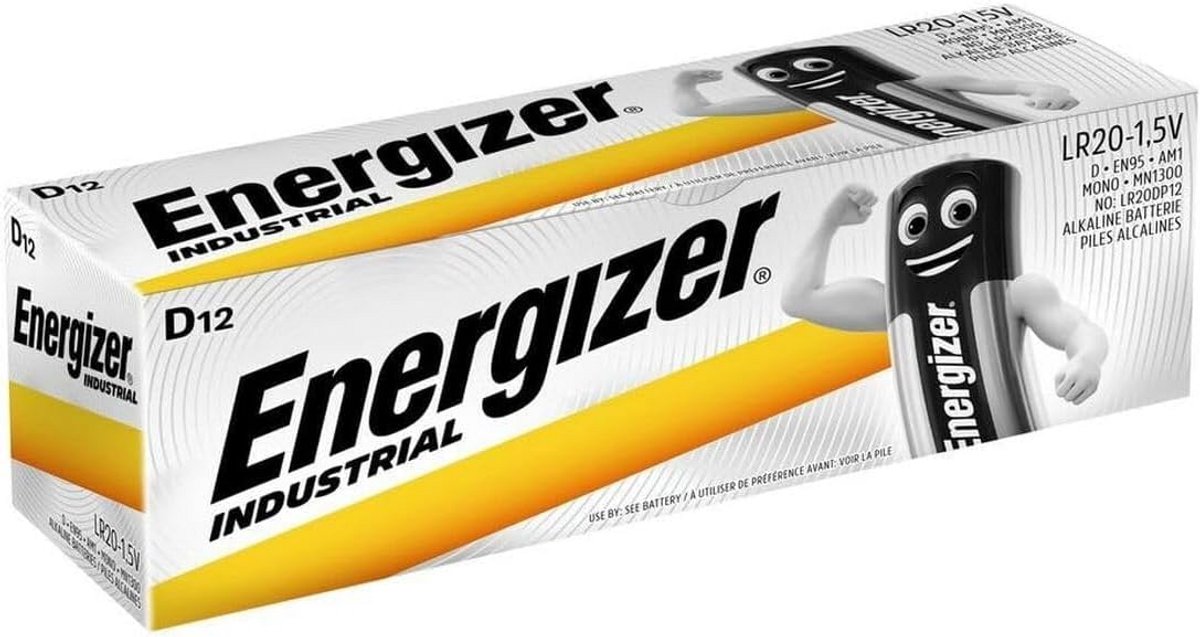 Energizer mono D alkaline batterijen LR20 1,5V (12 stuks)