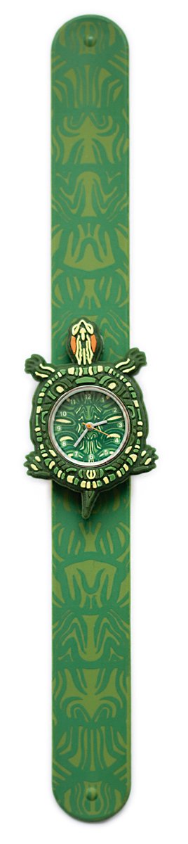 Mava: slap horloge SCHILDPAD, gemaakt van huidvriendelijk siliconenmateriaal, 22cm