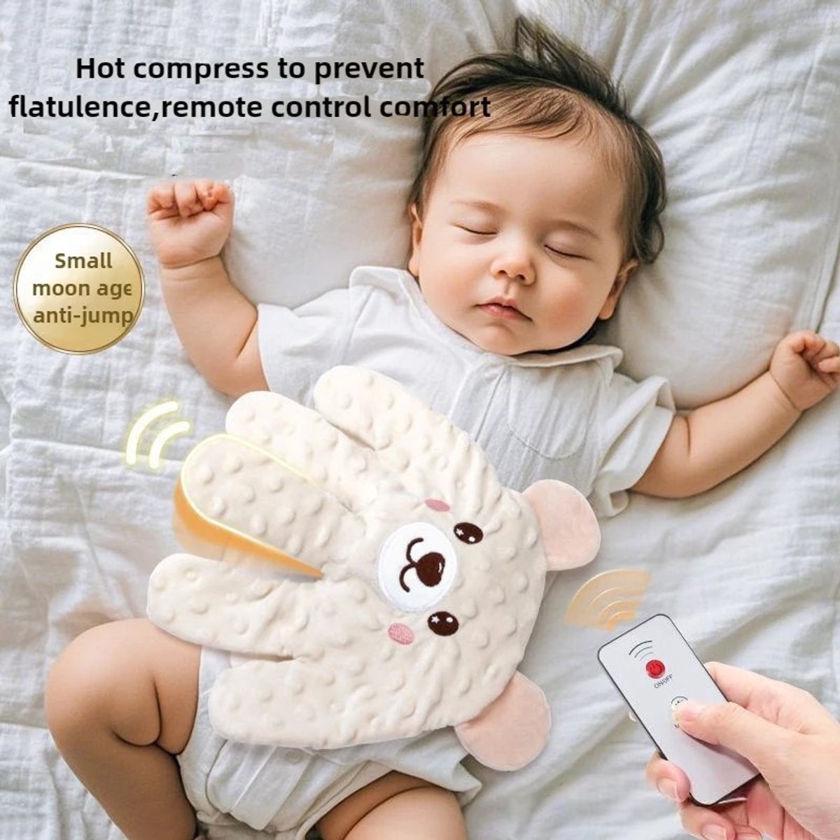 Je Huis Baby Slaaphulp Palm Kussen – Rustgevend U-Vorm Kussen voor Betere Babyslaap, Zacht Kalmerend Knuffelkussen 1–3 Jaar