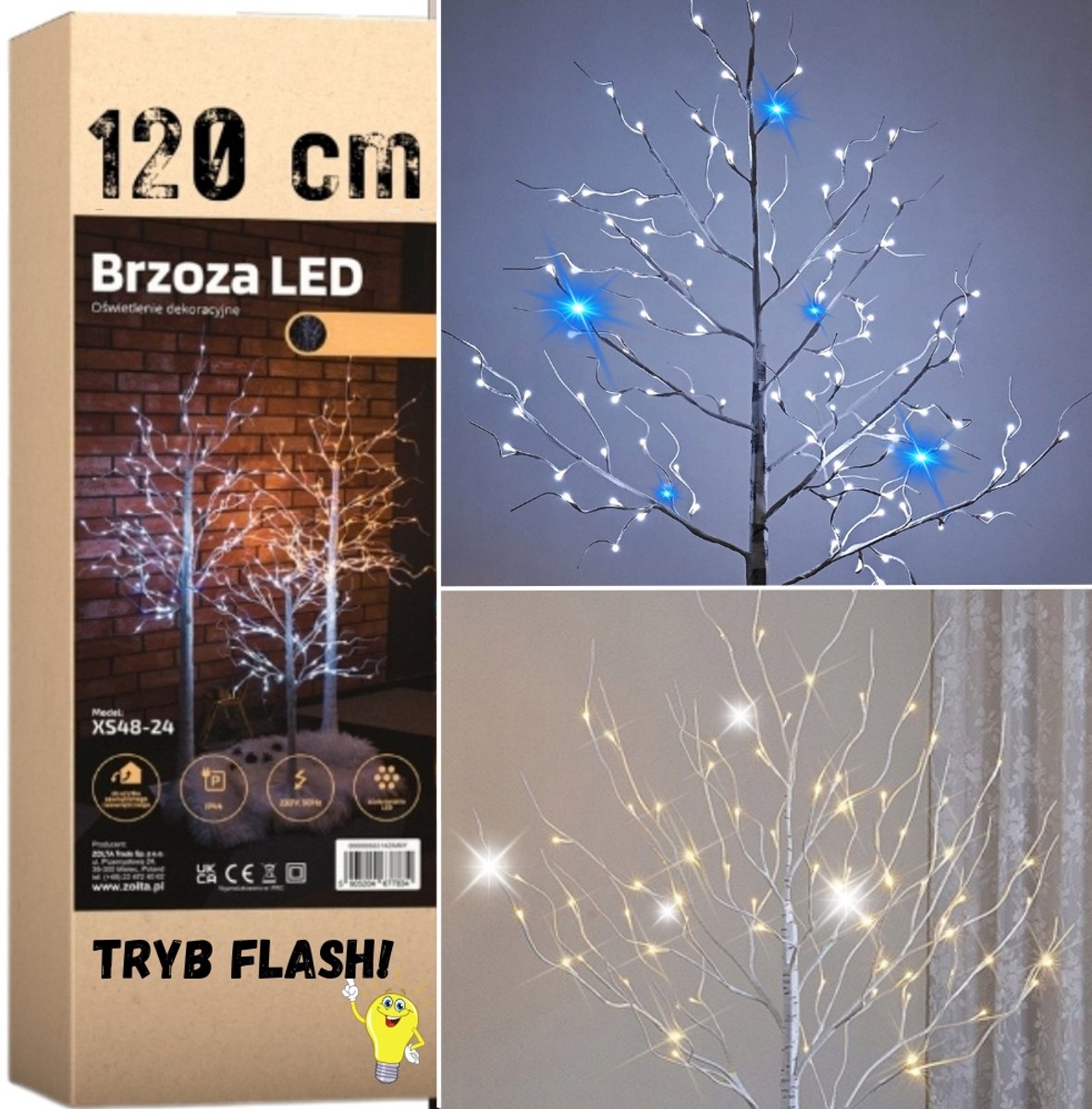 Zolta - Kerstmis LED Boom - 120 cm - 96 LED's - Warm Licht