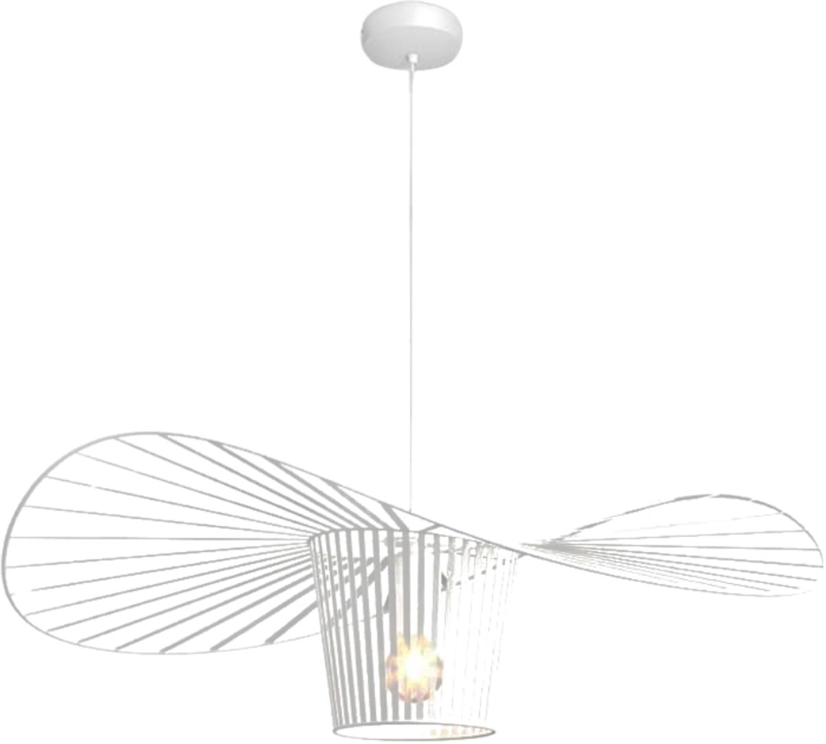 Zolta - Hanglamp - Modern Loft - Instelbare Hoogte - Wit - 80cm