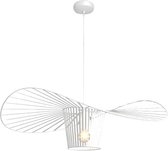 Zolta - Hanglamp - Modern Loft - Instelbare Hoogte - Wit - 80cm