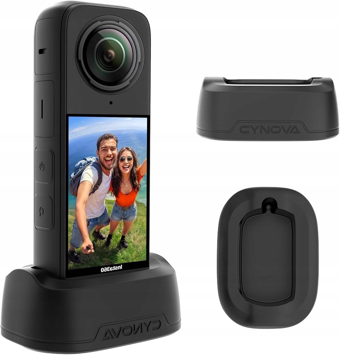 Cynova Siliconen Standaard voor Insta360 X4 - Zwart