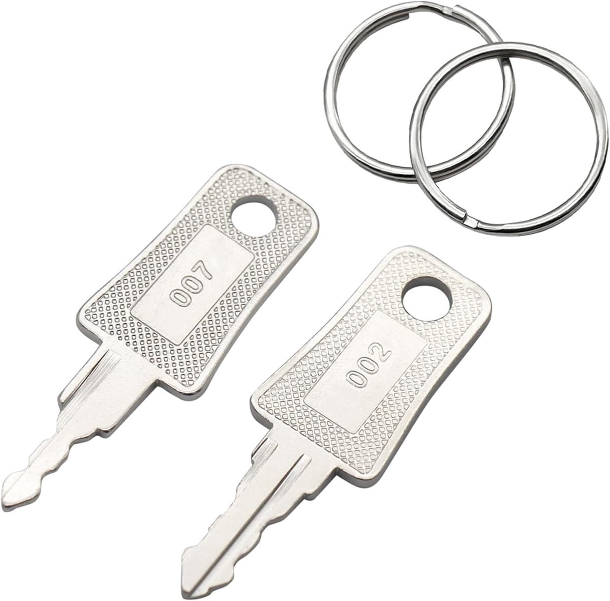 Famanu - Set van 2 universele sleutels voor TSA-slot – Zilver