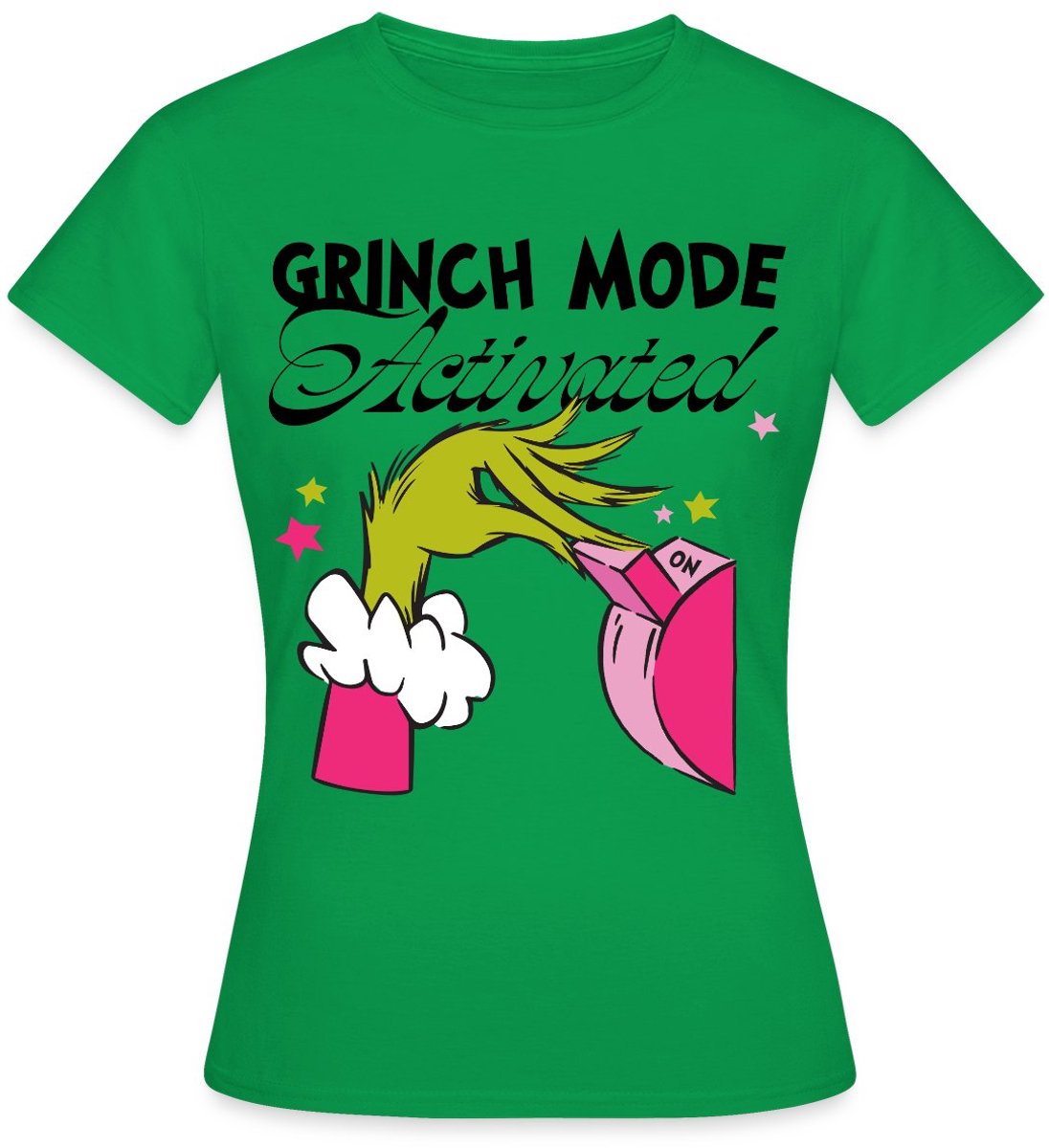 The Grinch Grinch Mode Geactiveerd T-Shirt Dames