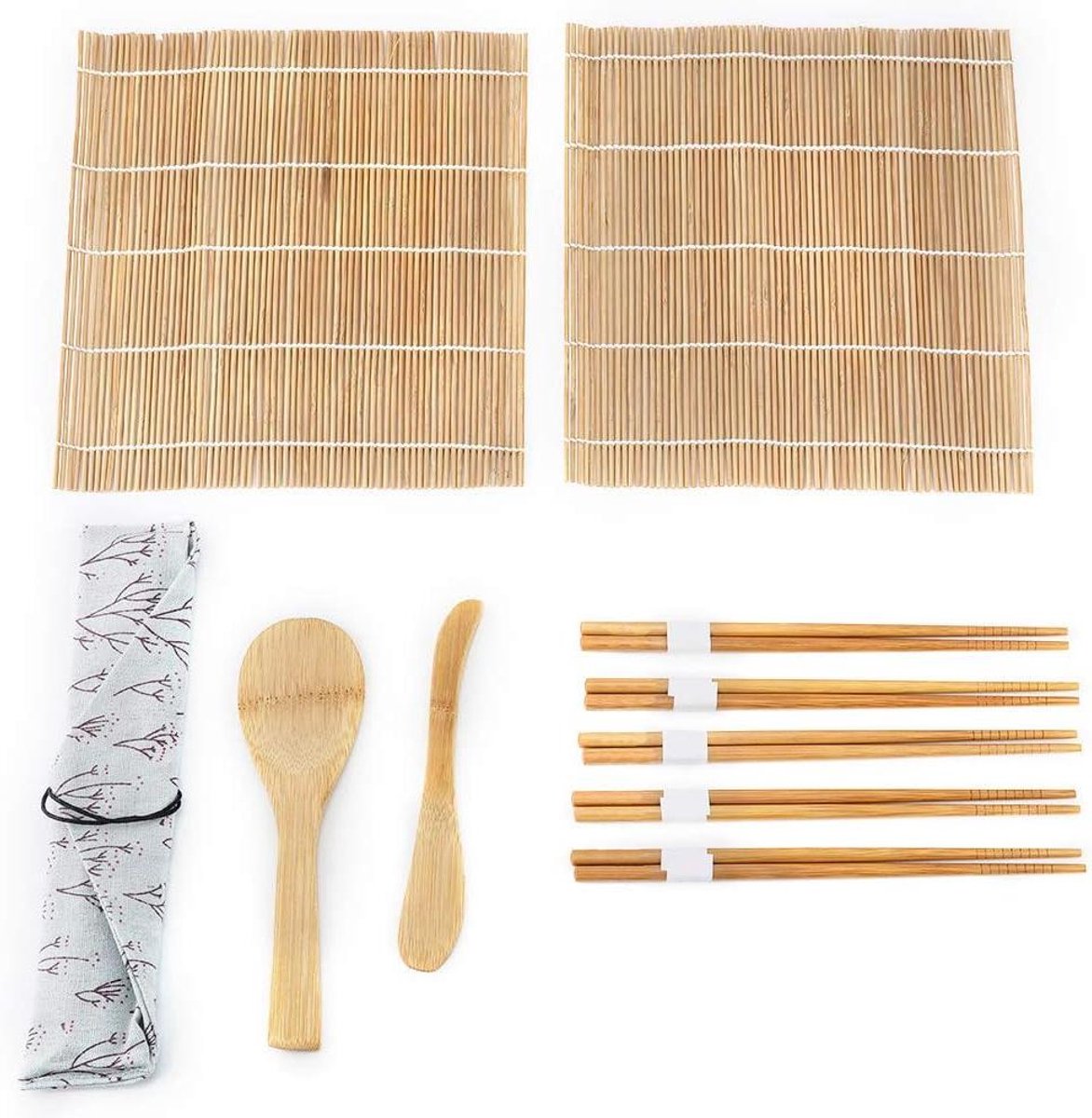 Sushi Maker Set - Bamboe Sushi Rol Kit met Accessoires voor Thuisgebruik