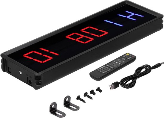 Countdown-timer, gymtimer met start/stopknop, draagbare digitale