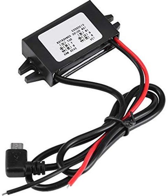 12V To 5V USB Converter with 3 Meter 12V To 5V Reduced Voltage Micro USB Reducing Cable with 5 Pin Mini Male To Car Recorder Low Voltage Protection Guarantees Meter