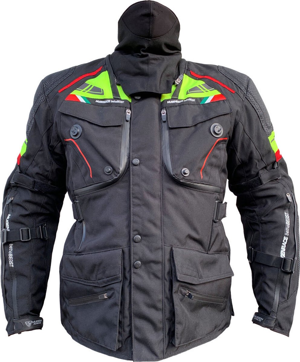 MUGENRACE Mars Zwarte Neon Waterdichte Textieljas - Jas