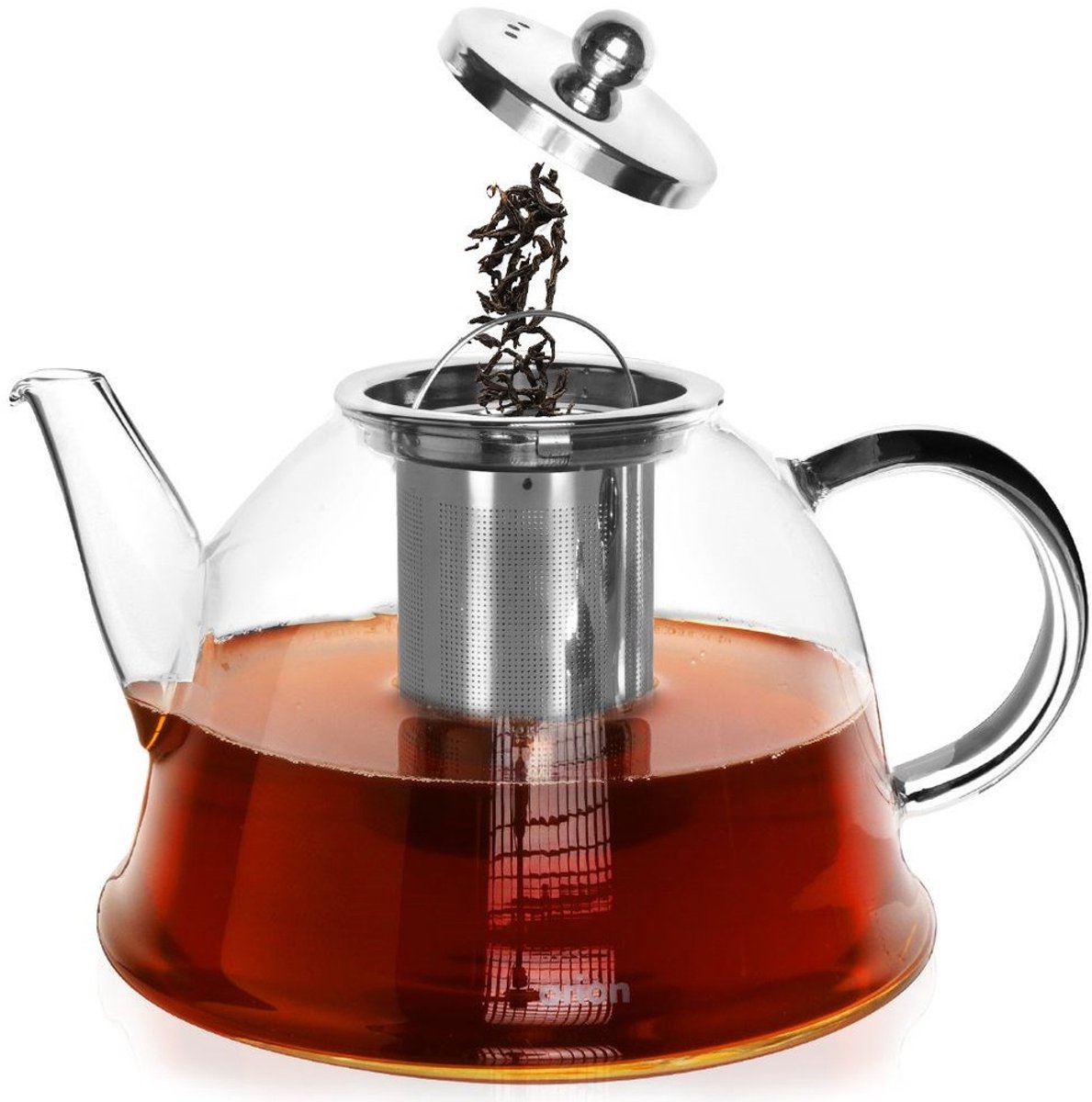 Orion - Theepot - Glas - 1,65L - Roestvrij Staal