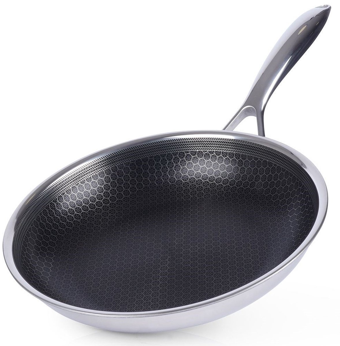 Orion COOKCELL HYBRID Serie - Roestvrijstalen Pan - 24 cm - Non-Stick - Ergonomische Handgreep