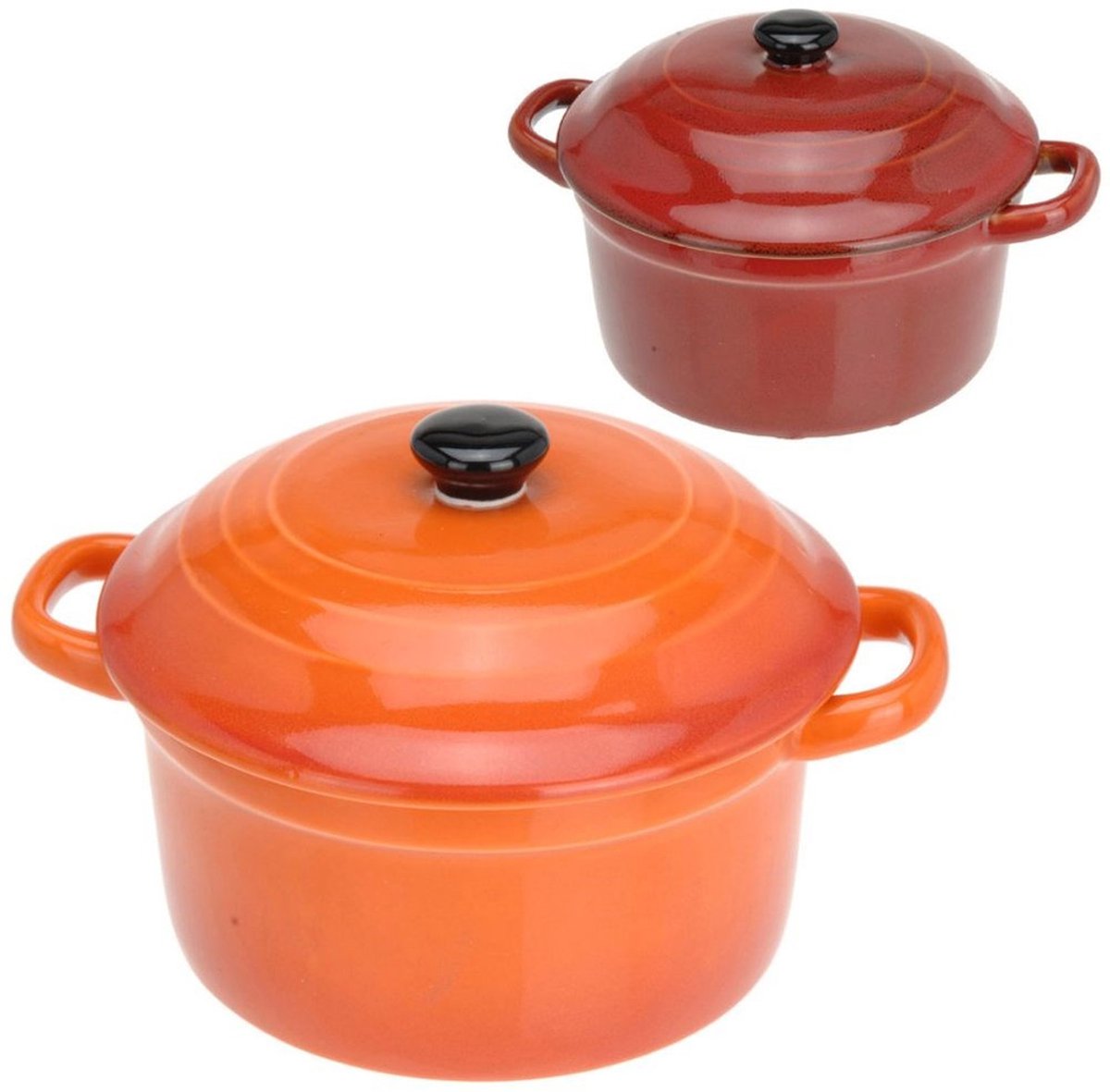 Excellent Houseware - Porseleinen Ovenschaal - 300ml - Met Deksel - Hittebestendig