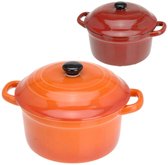 Excellent Houseware - Porseleinen Ovenschaal - 300ml - Met Deksel - Hittebestendig