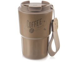 Orion Termo Serie - Thermische Beker - 420ml - Roestvrij Staal - Ergonomische Vorm - Bruin
