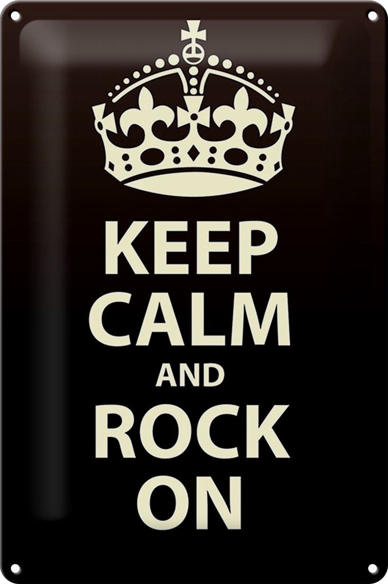 Blechschild Spruch 20x30cm Keep Calm and rock on
