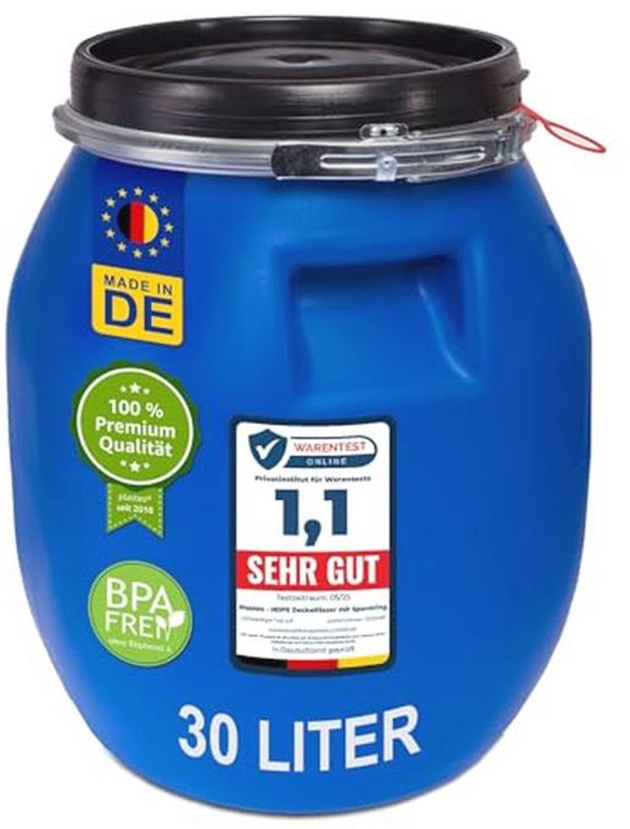 30 Liter Vaten met Schroefdop en Deksel voor Veilig Opslag