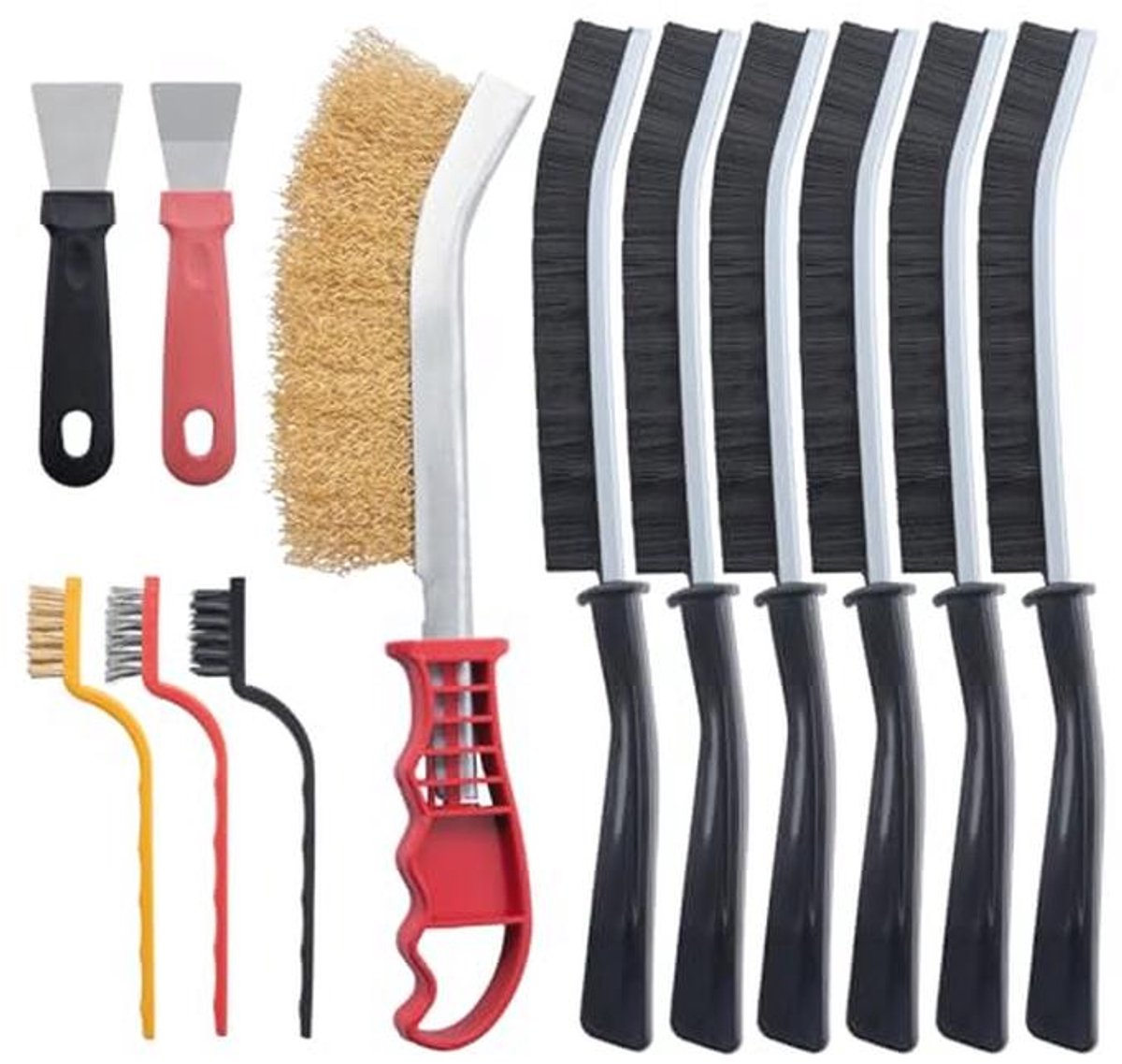 Spleet Schoonmaak Borstel Set - 12 Delige Schoonmaak Tool Set