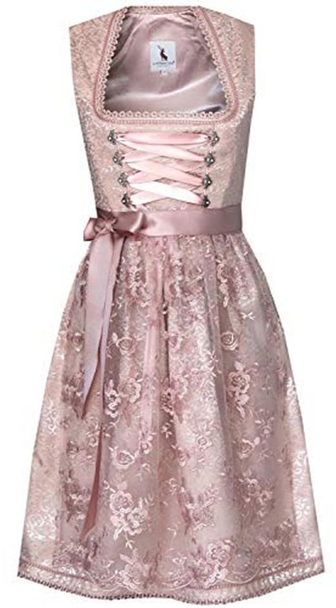 Midi Dirndl incl. kanten schort Gr.32-54
