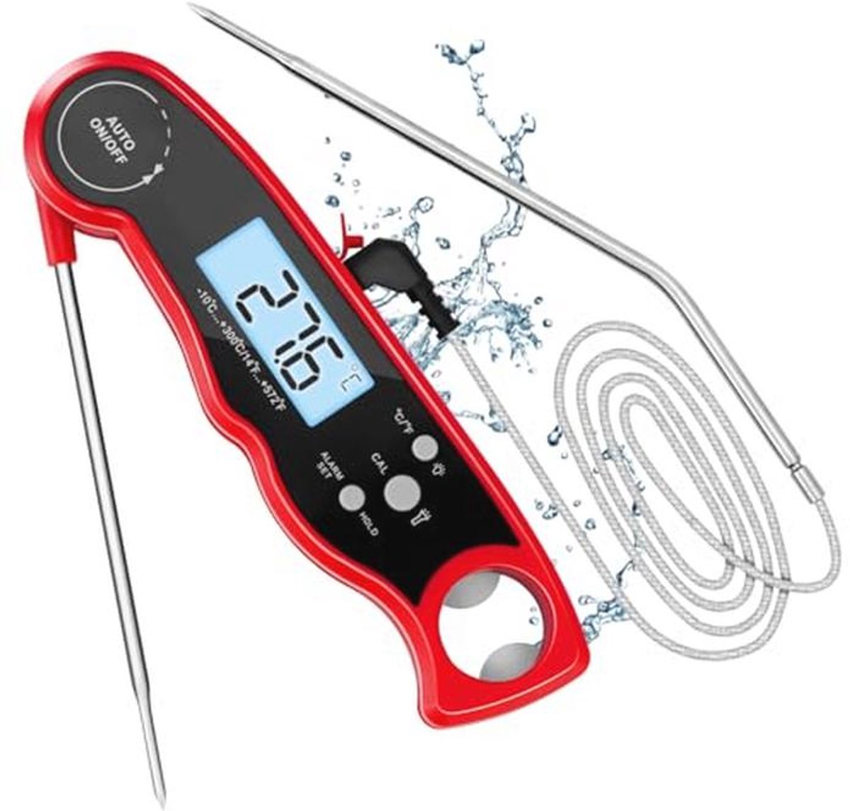 Digitale Vleesthermometer met Lange Externe Sonde voor Keuken en BBQ