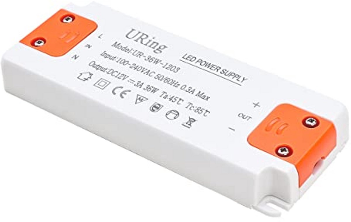 LED Transformator DC 12V 1-36W voor G4 MR16 GU5.3 - Geen Flikkering of Ruis