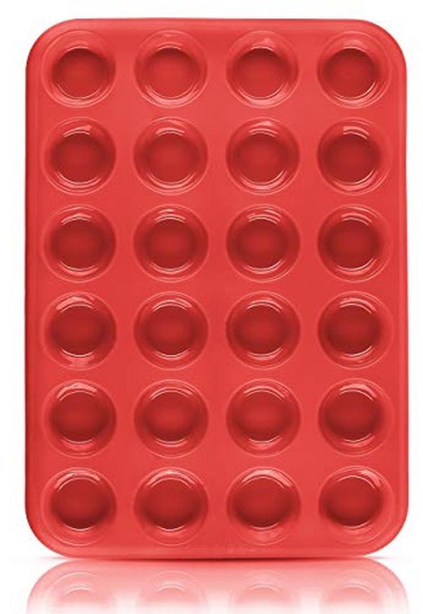 Silicone Muffin Bakvorm 24 Cavity, Flexibel en Gemakkelijk te Reinigen