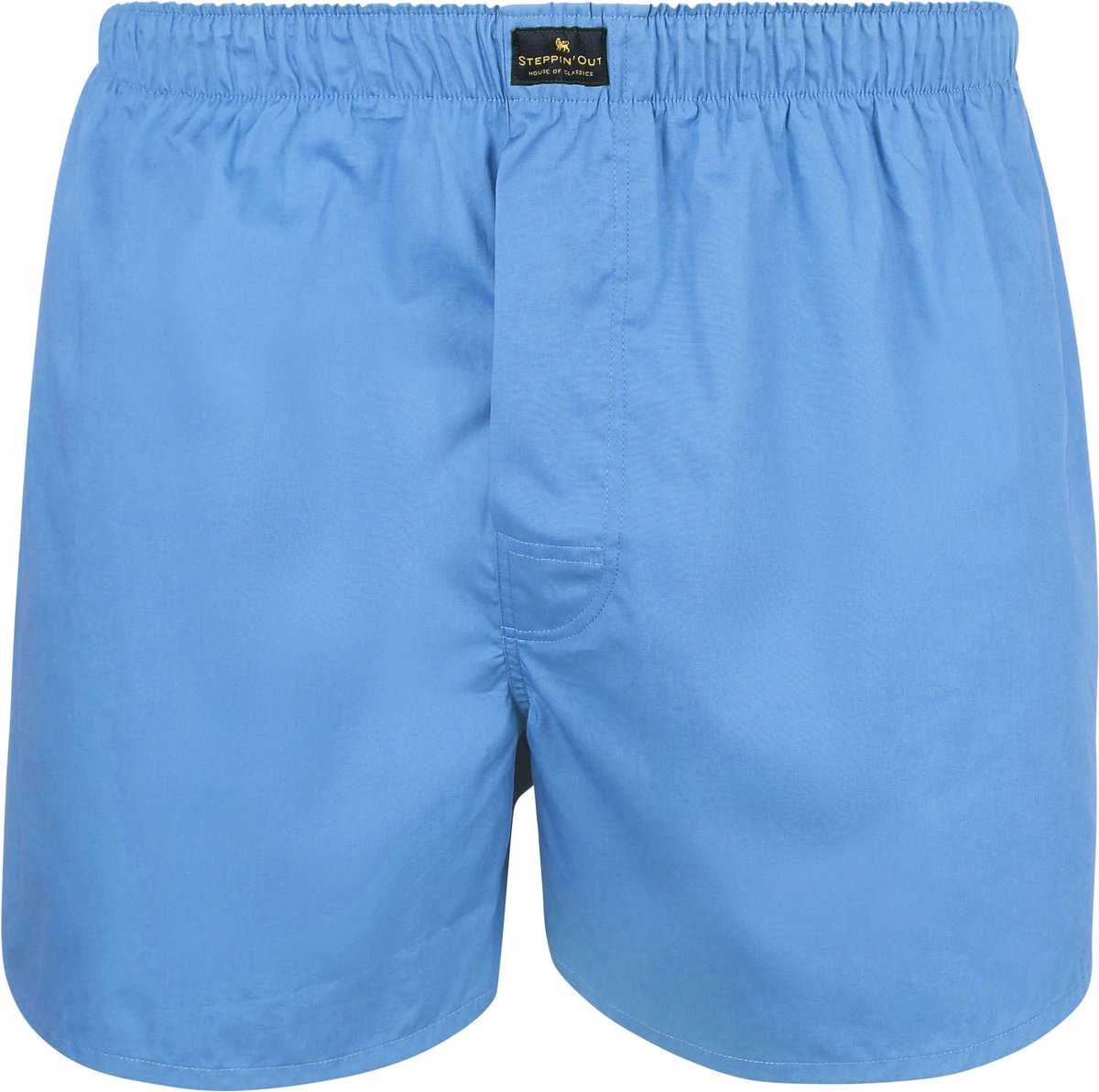 Steppin' Out Boxer Mid Blue Poplin - Maat S - Heren - Boxershorts
