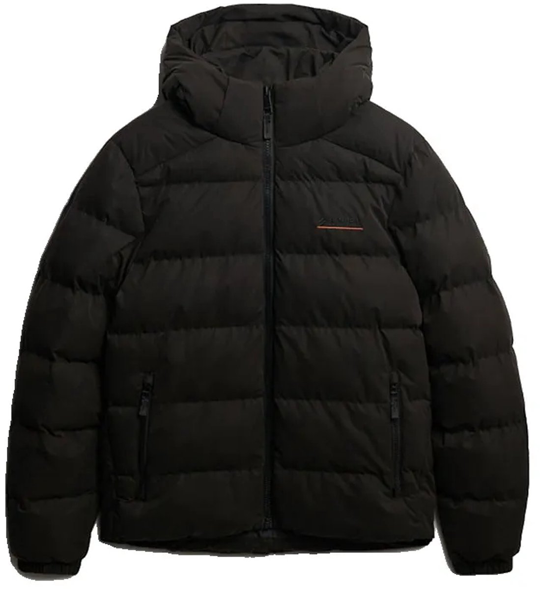 Superdry Microvezel Sport Puffer Jas Met Capuchon Heren Gewatteerde jassen Zwart