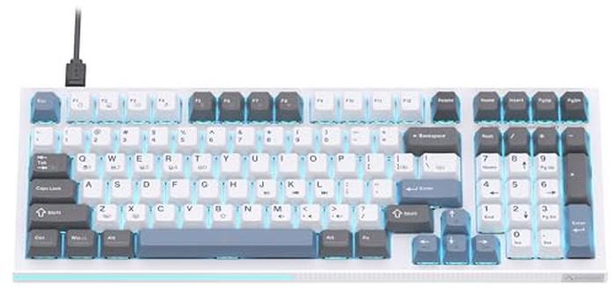 Mechanisch Gaming Toetsenbord met 98 Toetsen en LED Verlichting - Bedraad QWERTY Toetsenbord