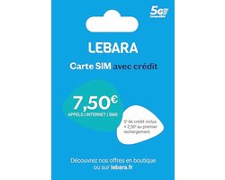 SIM Kaart Frankrijk met EUR 7,50 Beltegoed - Franse Telefoonnummer