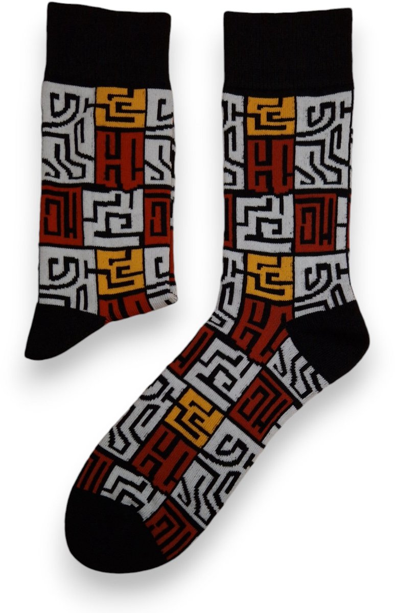 Afrikaanse sokken / Afro sokken - Kuba - Afrika print kousen / Happy Colorful Socks / Vrolijke sokken Maat 35-40