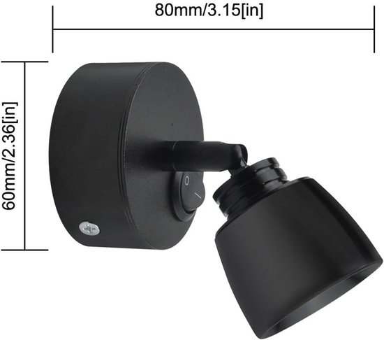 Leeslamp - Blacklight - Campinglamp - Bedlamp - Jachtlamp - Campingleeslamp - LED-leeslamp - 12V-3W - Geschikt voor boten, auto's, campers, jachten en vrachtwagens - 2 stuks van Merkloos — afbeelding 3