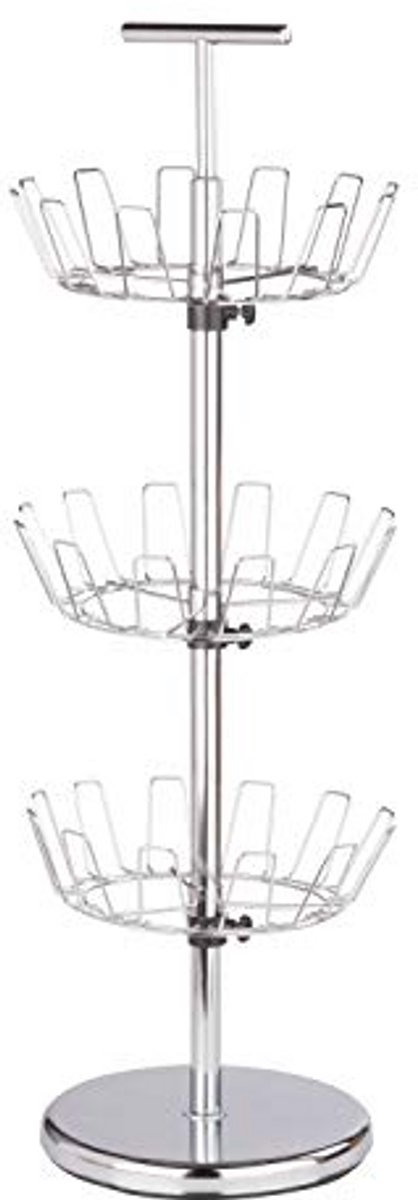 3-Tier Chrome Schoenboom voor 18 Paar Schoenen